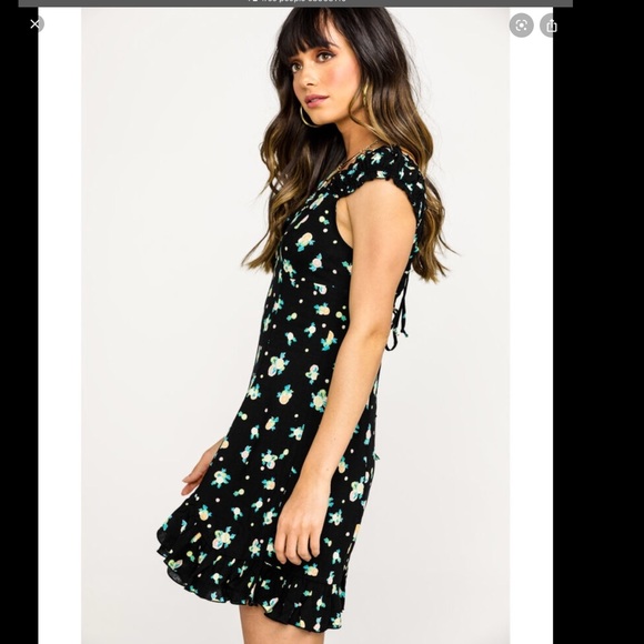 Free People NWT Like a Lady black combo mini dress - Picture 2 of 8